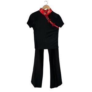 Vintage 90s Illusions Asian Cheongsam Inspired outfit Set M/L